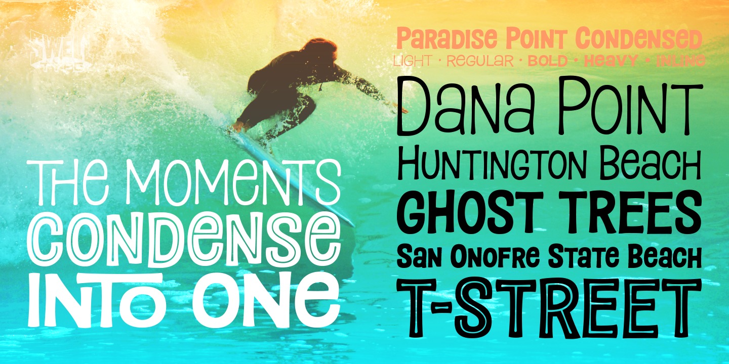 Beispiel einer Paradise Point Inline Regular-Schriftart